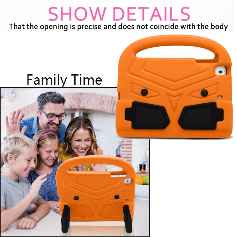 

For Apple iPad Mini1/2/3/4 EVA Foam Shockproof Case for iPad Mini 1 2 3 4 Funda Coque Children Kids Stand Protective Cover