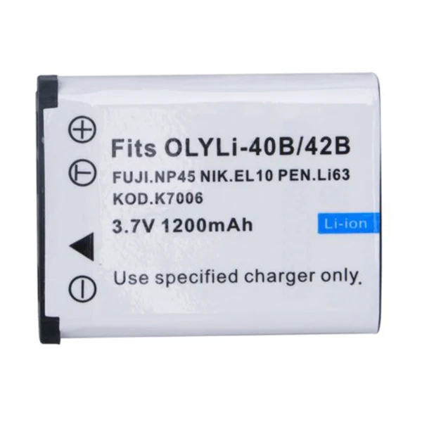 Top Deals 1200mAh Li 40B/42B Battery for Olympus Li 42B/Pentax D Li63/Fuji NP 45/EN EL10Digital
