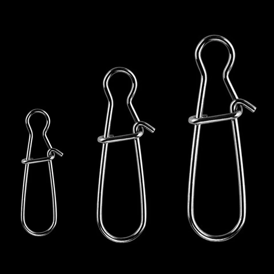 المشي الأسماك 50 قطعة/الوحدة معلق التقط الفولاذ الصلب الصيد برميل swivel السلامة الملحقات موصل المفاجئة الطقات هوك إغراء pesca