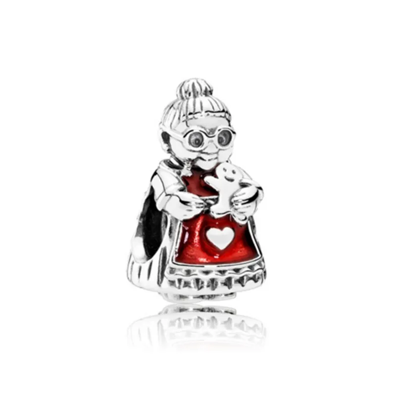 

Santa Claus Grandma DIY Fashion Jewelry Charms Beads Fit Pandoraa Bracelet & Necklaces Pendant Beads Jewelry Making Women Gift