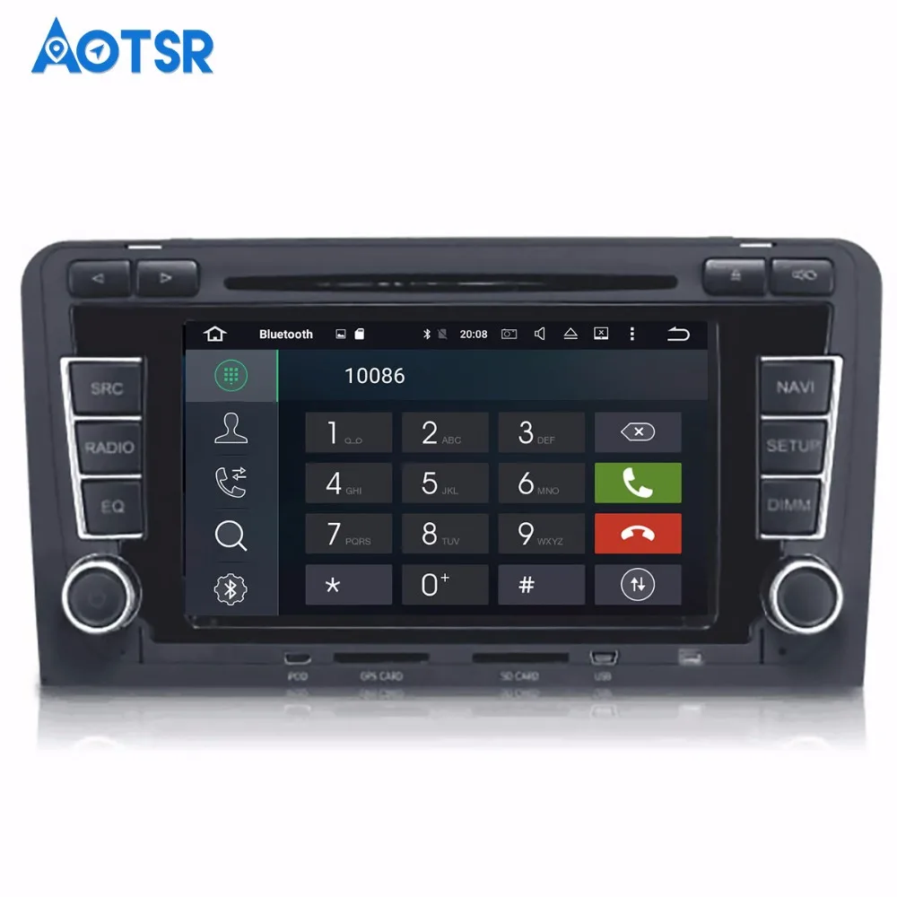 Excellent 2 din Android 8.1 Car DVD CD player GPS Navigation For Audi A3 S3 2003-2012 Autoradio Stereo Radio Multimedia Headunit Satnav 1