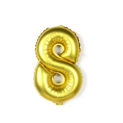 32 дюйма количество воздушный шарик из фольги в форме blanco Золотая, серебряная, больших воздушных шаров, номер 1 2 3 4 5 6 7 8 9 0 дополнительный лет День рождения - Цвет: gold8