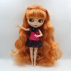 Кукла blygirl blyth Обнаженная кукла оранжевый Белый Кровавые волосы могут закрыть ваши глаза матовый корпус лица 1/6 больше Объединенный корпус