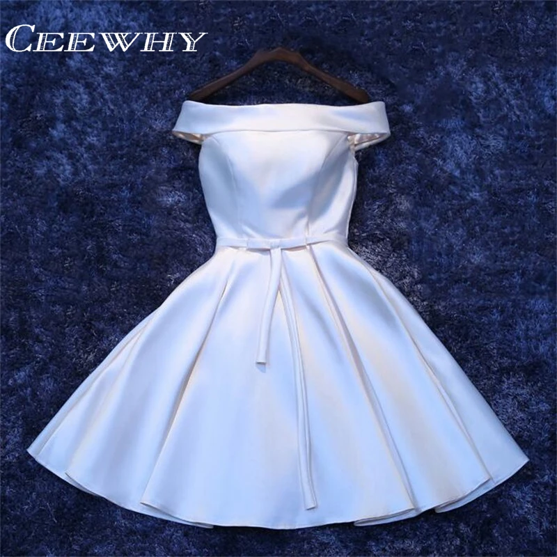 

CEEWHY Robe Re Soiree Sleeveless Back Lace-up Short Formal Dresse Cocktail Dress Short Wedding Party Prom Dresses Vestido Coctel