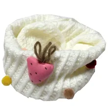 Коллекция года, зимний шарф для маленьких девочек, детские шерстяные шарфы с круглым вырезом для девочек и мальчиков, Детские однотонные шарфы с воротником