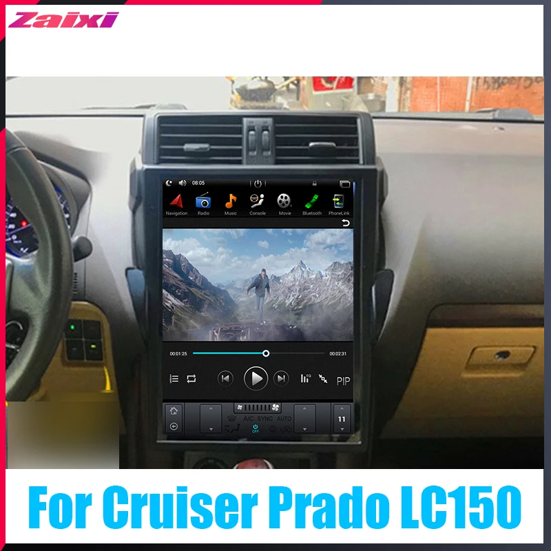 Sale ZaiXi Android Car Multimedia GPS For Toyota Land Cruiser Prado LC150 2014~2017 Radio vertical screen tesla screen Radio DAB+ 3