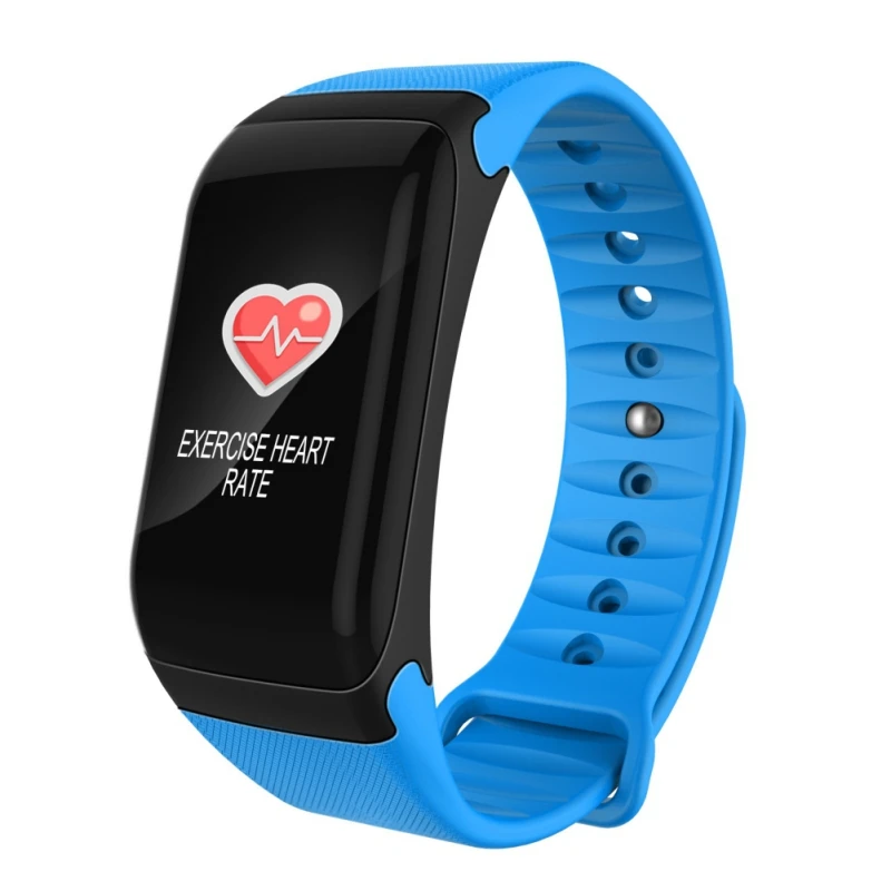 Цветной OLED Браслет спортивный Открытый Bluetooth умный Браслет монитор сердечного ритма водонепроницаемый SmartBand для iPhone/huawei/SamSung - Цвет: Синий