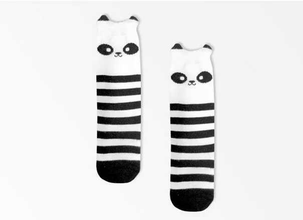 Модное милое животное панда брендовые гетры для маленьких мальчиков и девочек леггинсы носки защитные наколенники для детей носки-Тапочки