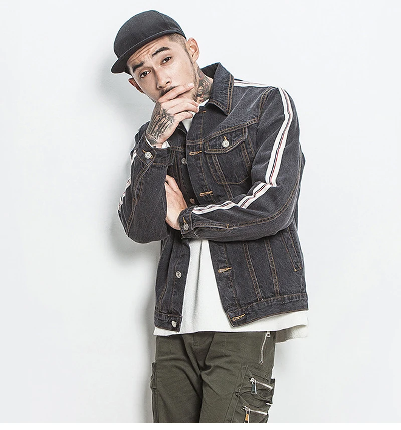 Denim Jacket Men 5Xl Hip Hop     (7)
