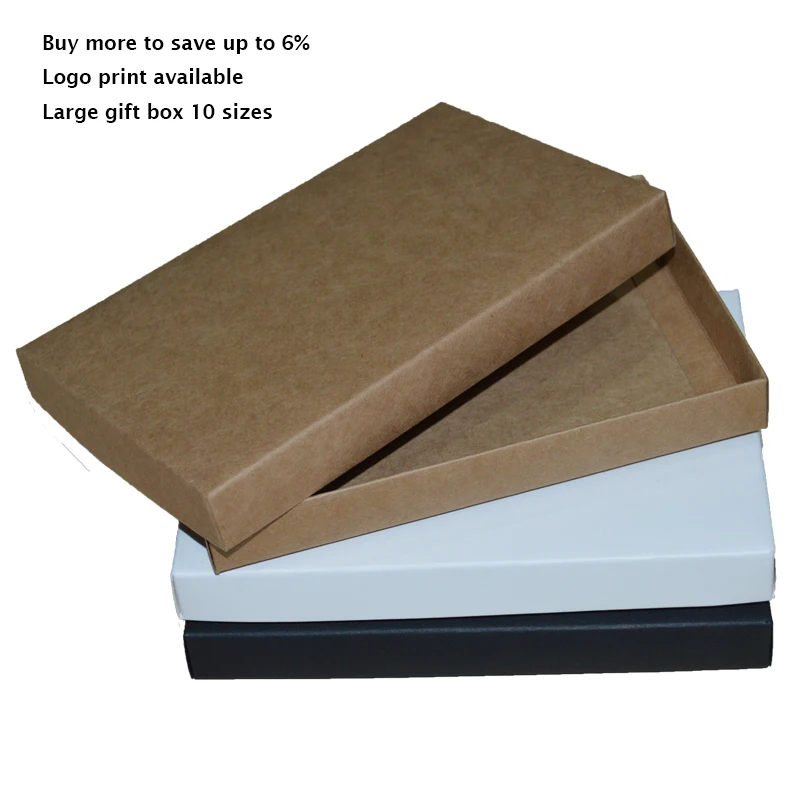

10pcs Large Gift Box With Lid Paper Boxes For Packaging Small Carton box Kraft Box Soap Packing Black White gift box packaging