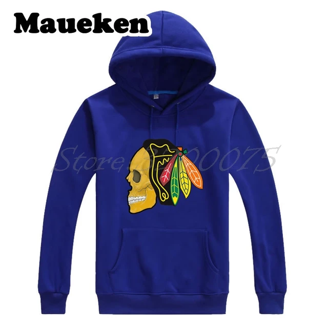 blackhawks skull hoodie