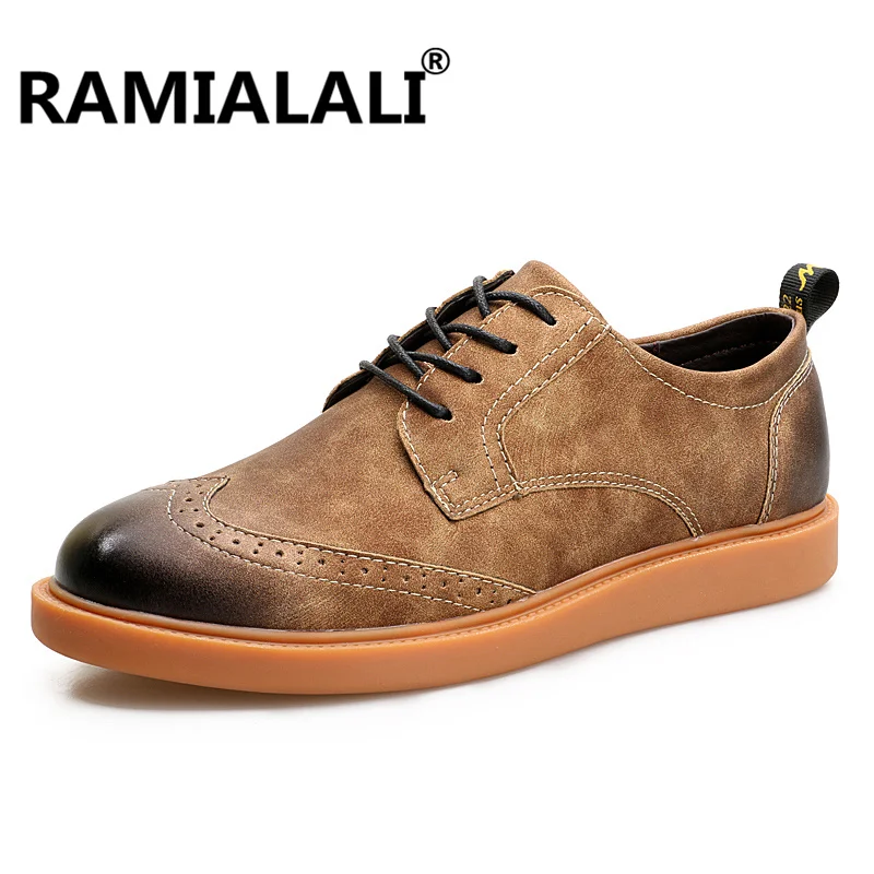 Ramialali Men Shoes 2018 Vintage Men Casual Shoes Bullock