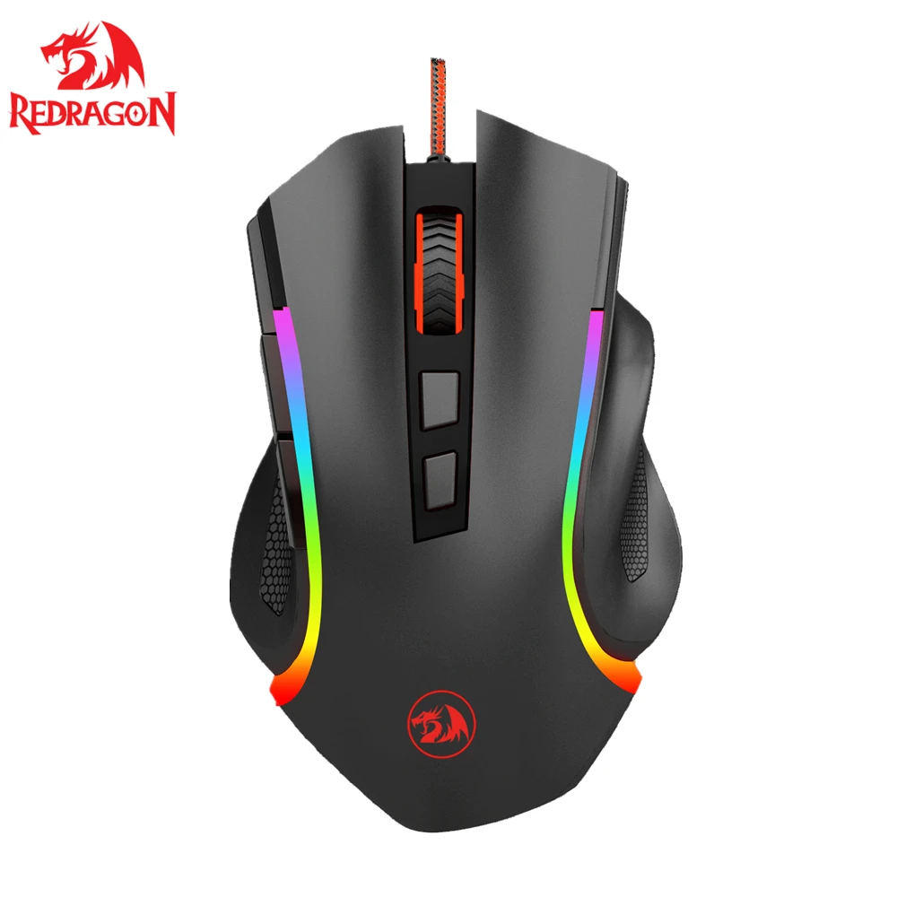 Preise Gaming Maus 7200 DPI 16,8 Millionen RBG Backlit 8 tasten ergonomisches design für programmierbare Mäuse gamer LOL MMO Redragon M607