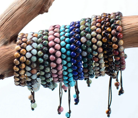 

Wrap Bracelet Unique Natural Stones Braided Cuff Bracelet Friendship Bracelets Women Bracelet Dropshipping Jewelry