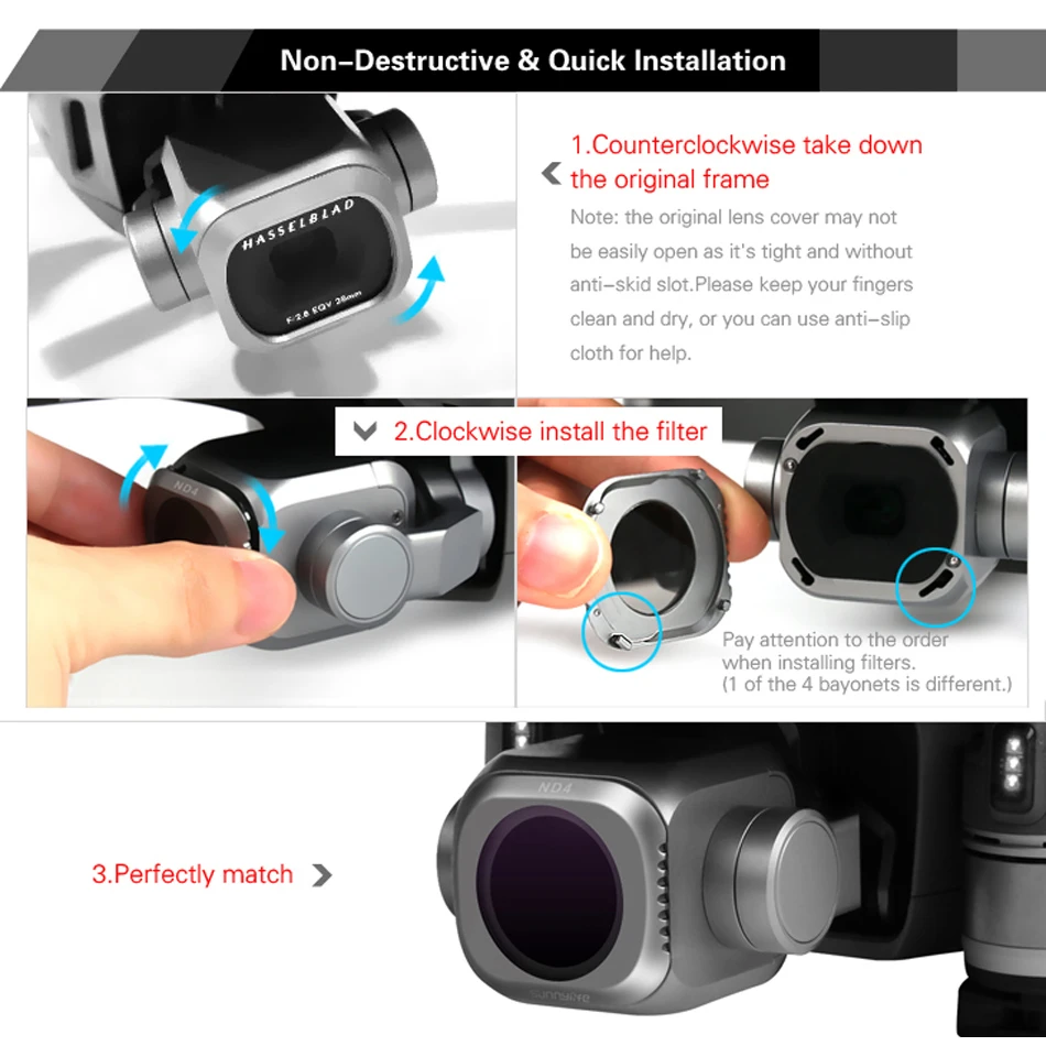 DJI Мавик 2 PRO фильтр MC UV CPL ND4 ND8 ND16 ND32 ND64 PL объектив Фильтры для ND 4 8 16 32 64 MCUV|Наборы