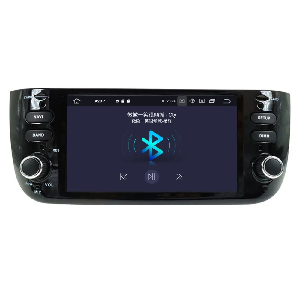 Android 9.0 Car Radio For Fiat Abarth Punto EVO Linea 2012-2016 Octa Cores  4G+32G Multimedia GPS Navigation Headunit AUX