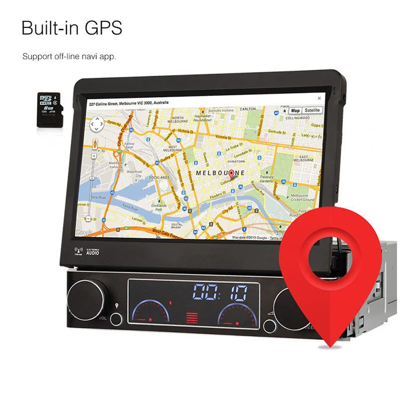 Eunavi 1 Din 7 &quotУниверсальный сенсорный автомобильный DVD с экраном GPS Navi авторадио