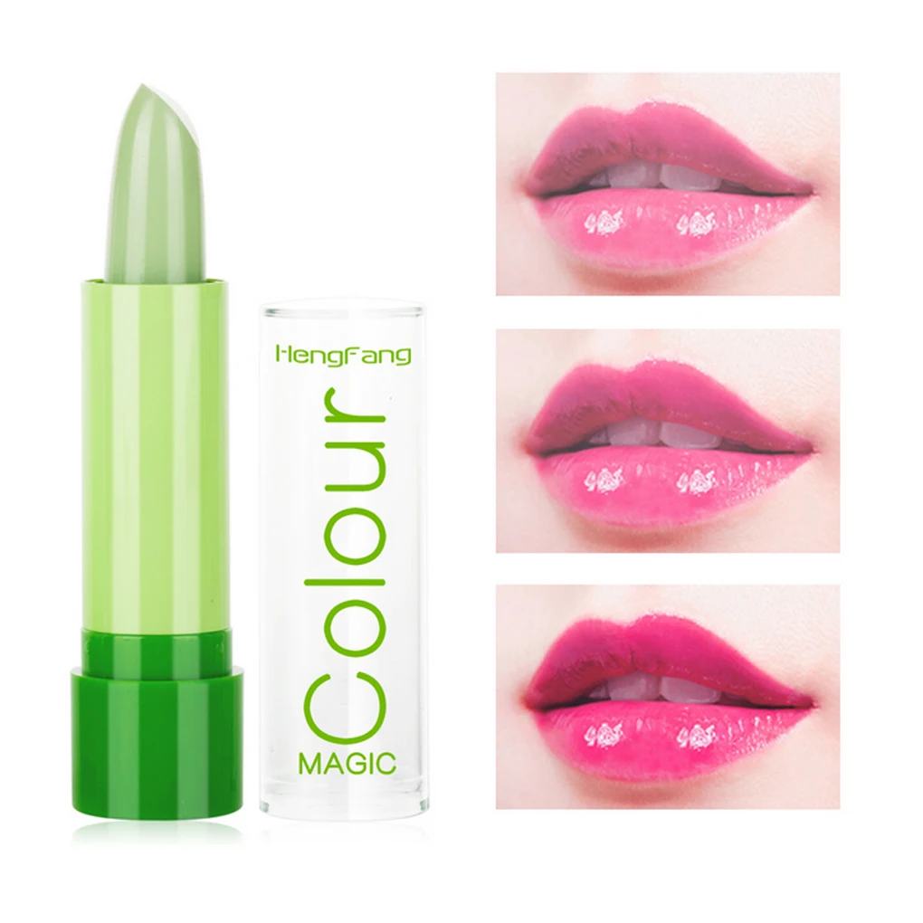 

New Waterproof Lip Balm Change Color Lipstick Women Girls Lady Green to Rose Red Moisturizer Lip Balm