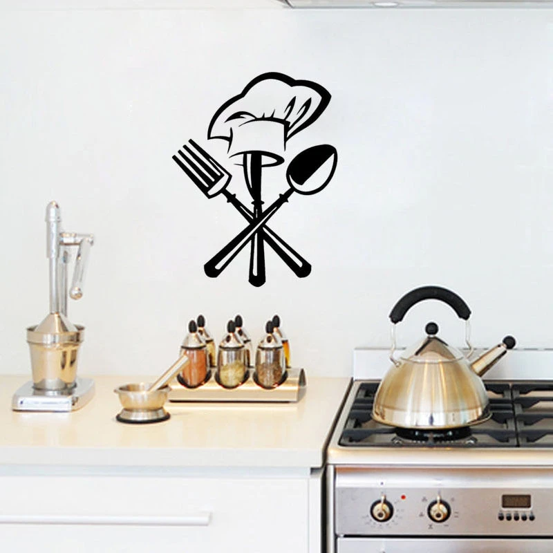 Kitchen Decal Canteen Kitchen Tableware Wall Sticker Home Decor Dinning Room Wall Decal Diy Kitchen Room Wall Mural Yo 177 Wall Mural Wall Stickerkitchen Decals Aliexpress
