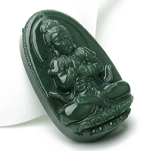Ювелирные изделия Koraba из 100% натурального нефрита ручная резьба Kwan yin богиня