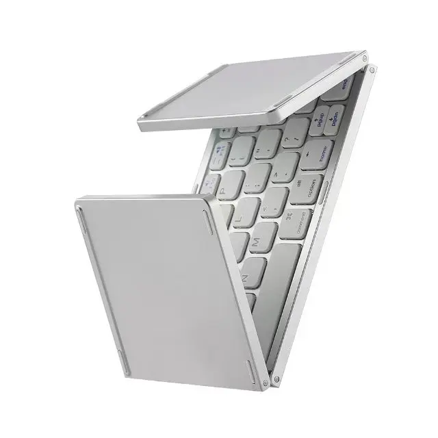 Folding Touch Wireless Bluetooth Keyboard Aluminum Foldable Universal Travel Keypad for iphone ipad PC tablet samsung amazon 1__ICO4666 (11)