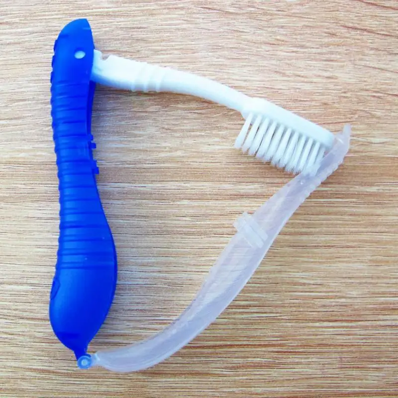 

High quality Three Folding Outdoor Traveling Plastic Disposable Toothbrush Must-have Portable Toothbrush