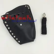 Dhl ИЛИ ems 50 шт. новые заклепки Ножницы зажимы кожаная сумка Парикмахерская сумка-чехол на ремне Черный ножничный мешок аксессуар