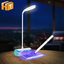 Message Board LED Desk Lamp USB Rechargeable Touch Switch Dimmable Table Lamps Creative Night Light for gitt. 2016 creative pyramid led night light lamp ac 100 240v 4w usb rechargeable led desk light touch dimmable table lamp