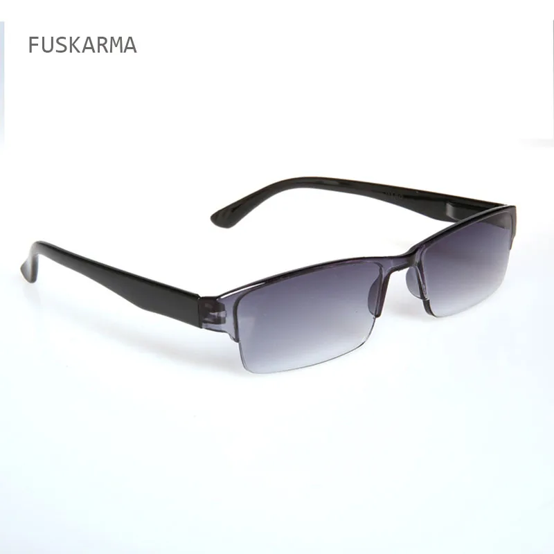 Fashion New Ultra-light Rimless Plastic Reading Glasses For Men Women One-piece Presbyopic Glasses Outdoor Sunglasses For Older