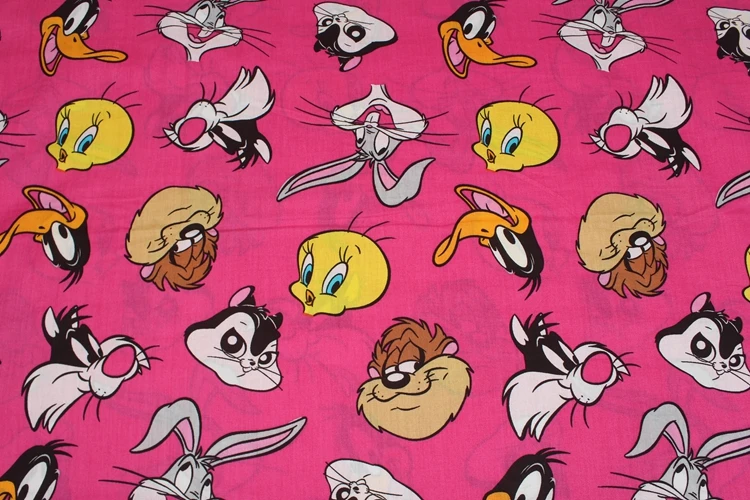 Tweety pájaro Looney Tunes Bugs Bunny llanura Telas bebé Fondos de pantalla/DIY  hecho a mano artesanía Ropa de cama tela monedero 140*100 cm - AliExpress  Hogar y jardín