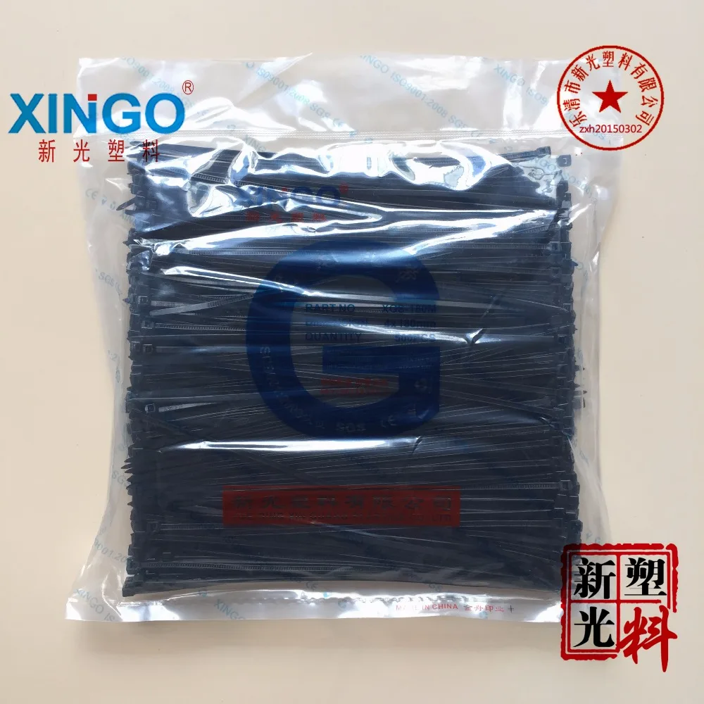 

500Pcs/pack 4*180mm High Quality width 2.8mm Black Color Factory Standard Self-locking Plastic Nylon Cable Ties,Wire Zip Tie