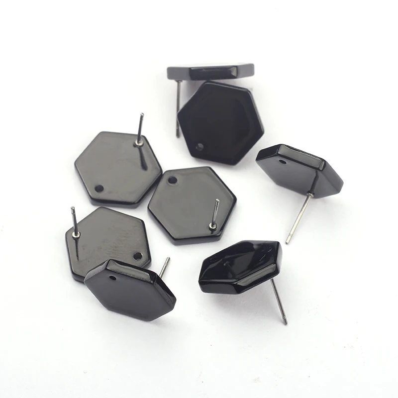 10pcs/lot Acetic Acid Resin Black Geometric Polygon Earrings Connector For DIY Earrings Jewelry Making Finding Accessories 10pcs/lot Acetic Acid Resin Black Geometric Polygon Earrings Connector For DIY Earrings Jewelry Making Finding Accessories