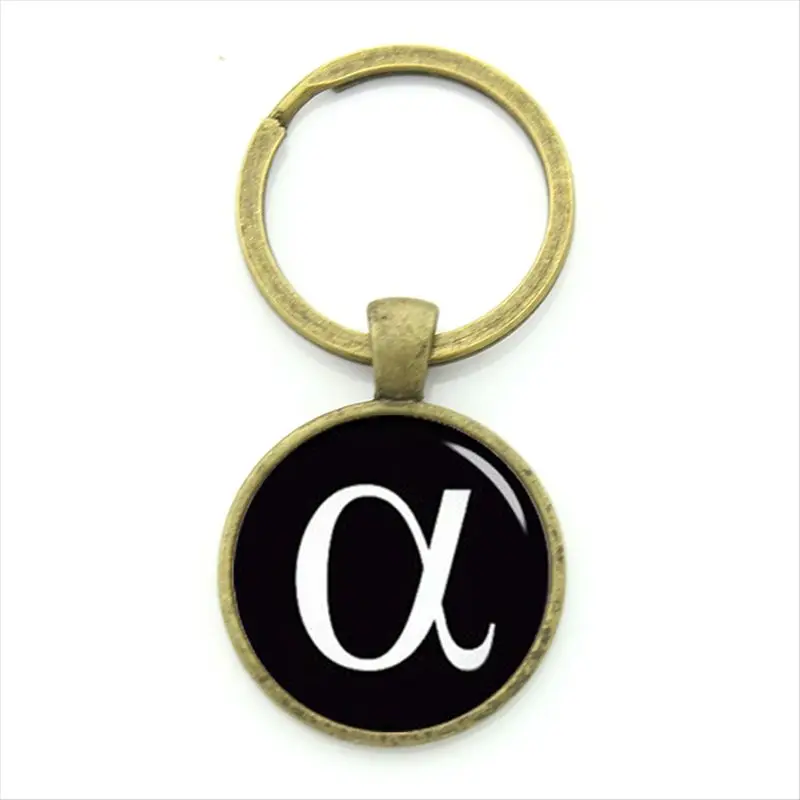 TAFREE Wholesale retail vintage men key chain ring jewelry classic mathematical Pion Pi symbol keychain math teacher gifts KC134 - Цвет: KC411