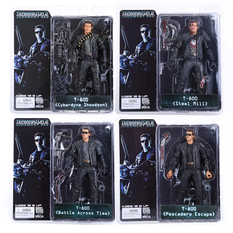 NECA Терминатор T-800 T-1000 эндоскелет ПВХ фигурка Коллекционная модель игрушки