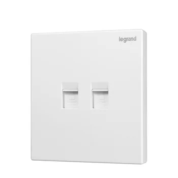 

High Quality Double Computer Network Socket Large Panel 86type Wall Socket Simple Classic White and Gold