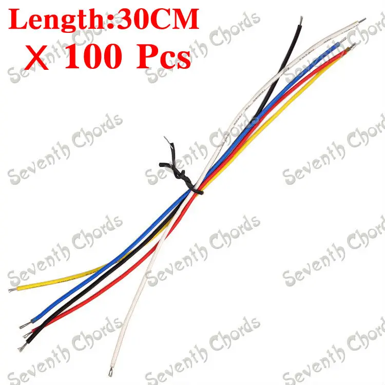 100 Pcs 22awg Copper Pickup Hookup Wire Lead Cable For Electric Guitar