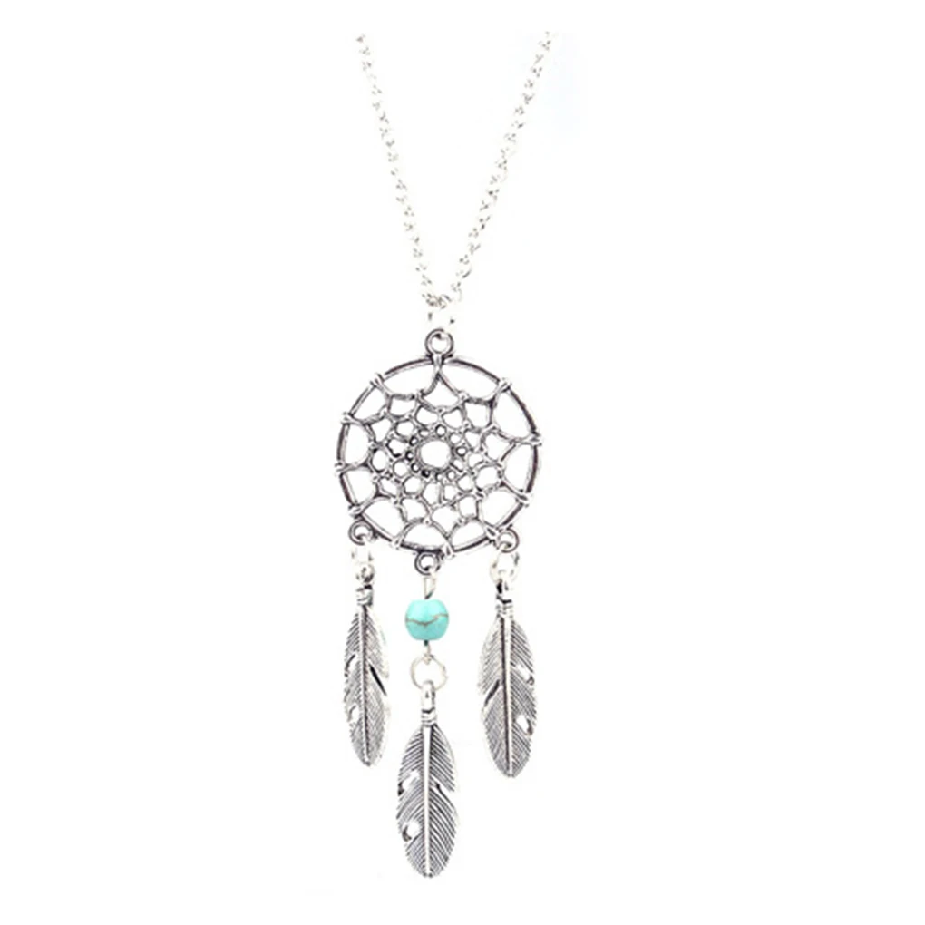 

Women Long Sweater Chain reamcatcher Feather Pendant Necklace Alloy Necklace For Party For Gifts