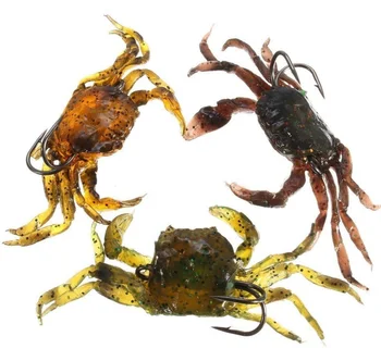 

8cm 34 g Soft fake crab shaped lure bait for river fishing or rock fishing total 30 pcs