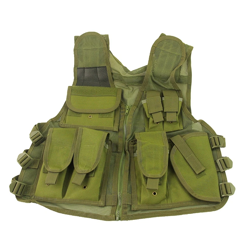Mesh Breathable Airsoft Tactical Vest Military Molle Combat Assault Mag