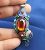 Magnifique cloisonnement tibétain chinois en argent incrusté de poisson en Zircon ► Photo 1/4