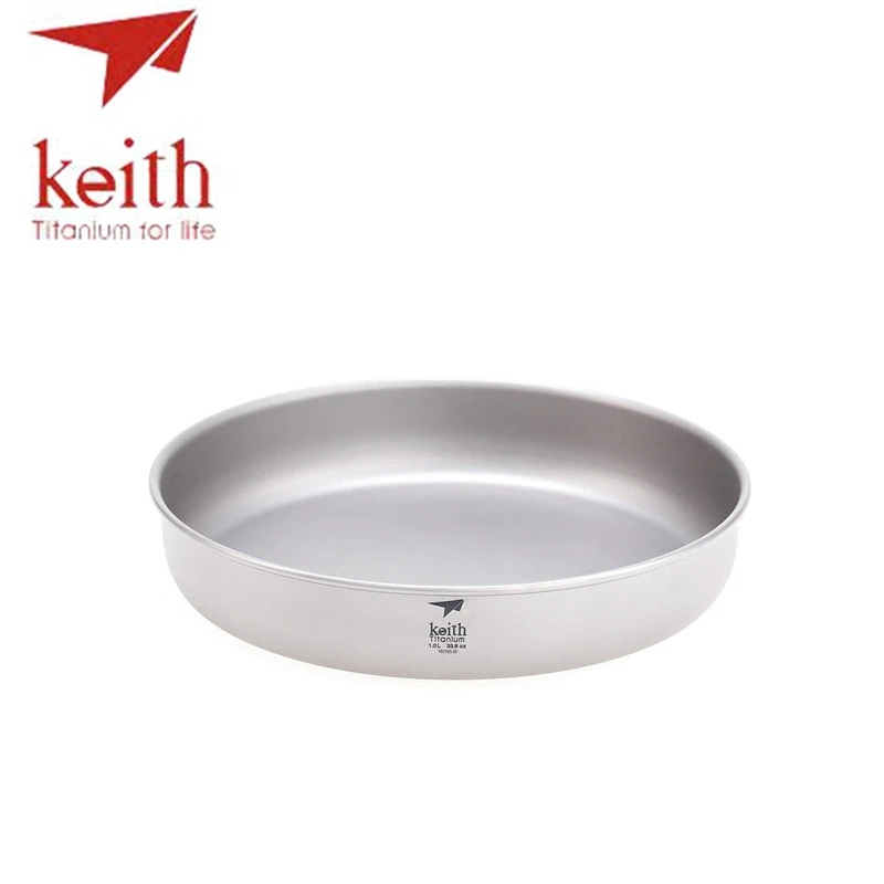 Keith titanio platillo plato Camping grandes placas vajilla al aire libre senderismo platos barbacoa viaje 1L Ti8702