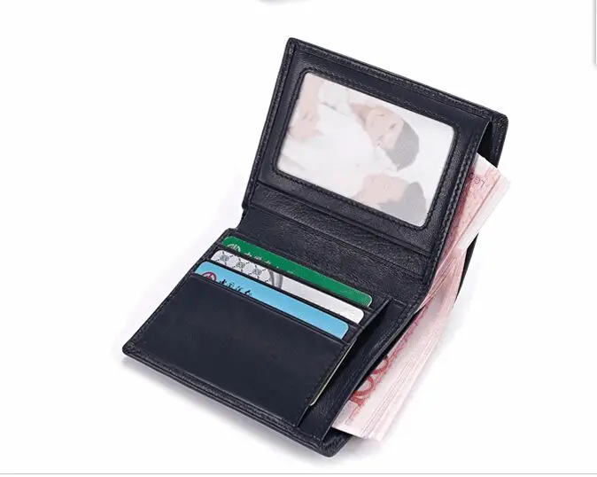 Sheepskin man wallet Genuine Leather Soft & High quality Short purse Black and Navy Blue Sheepskin man wallet Genuine Leather Soft & High quality Short purse Black and Navy Blue