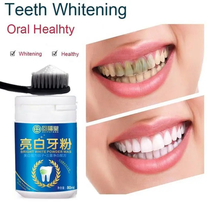 Toothpaste Whitening 80ML Tooth powder Teeth Care Remove Halitosis Plaque Dentifrice Cleaning