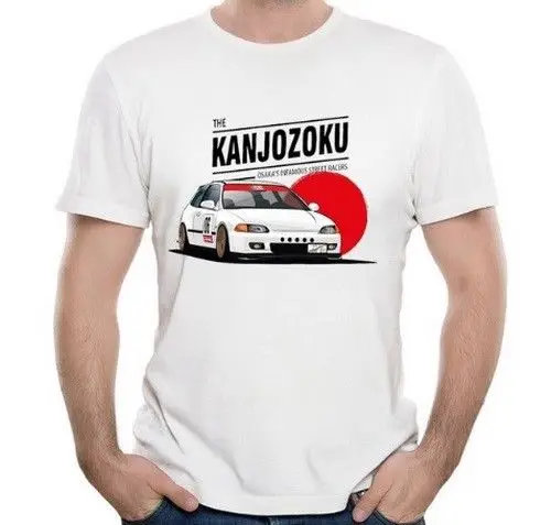 Мужская футболка с принтом Kanjozoku Hondaa Civic Eg Осака Jdm 8888 | одежда