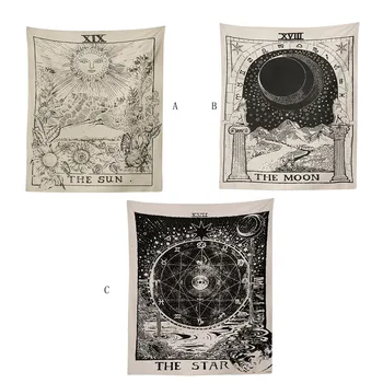 

Star Sun Moon Peach Skin Velvet Print Tapestry Blanket Towel Yoga Mat Tapestry Painting Wall Decor Wall Hanging Bedspread Home