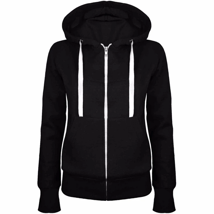 

2018 Autumn New Sweatshirt Winter Harajuku Hoodies Women Zip up Thick Loose Hoodies Female Casual Coat SSudadera Mujer Tops Exo