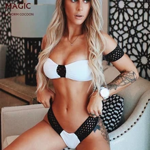 Сексуальный Одноцветный купальник, женский бикини, набор,, пуш-ап, женский, высокая талия, бандаж, купальник, бразильский купальник, для пляжа, для плавания