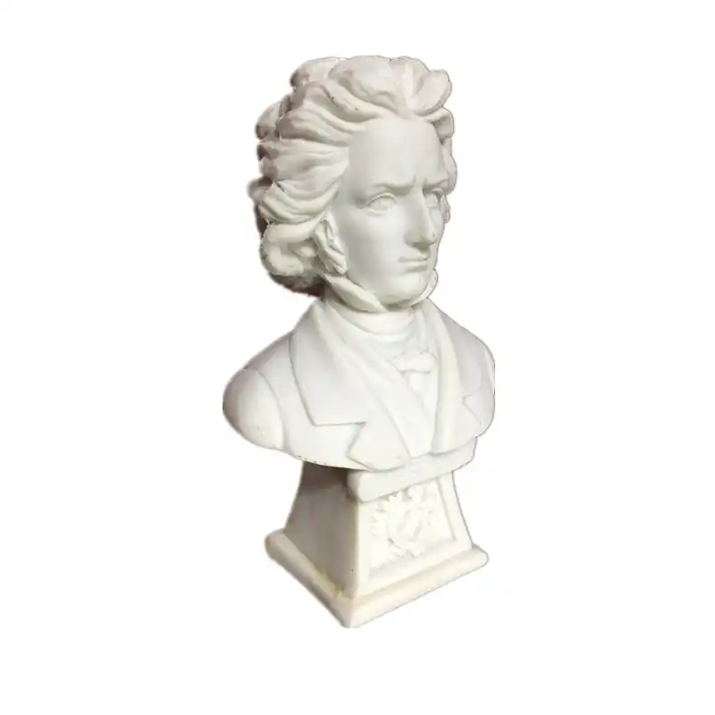 15cm High Musician Beethoven Europe Head Bust Art Statue Garden Home Decoration