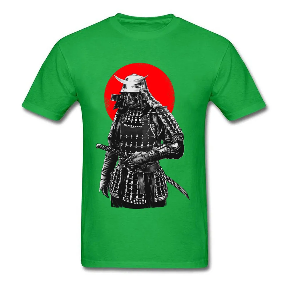 Family Tops Shirts 2018 New Short Sleeve Mens T-Shirt TpicOriginaltitle Casual Father Day Top T-shirts Crewneck Samurai warrior green