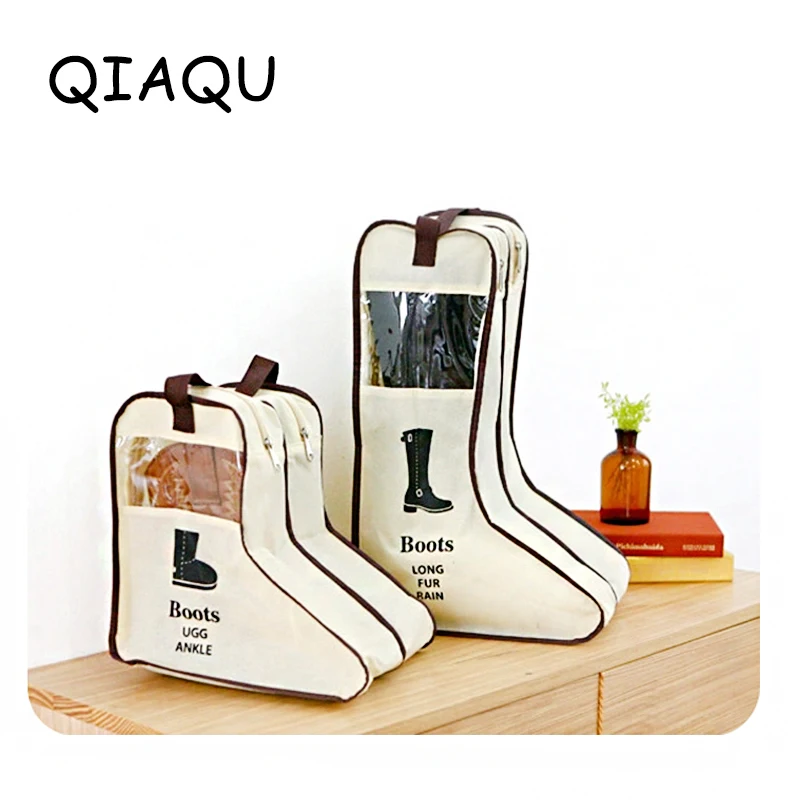 

QIAQU Travel accessories portable high quality men and women visualization collapsible storage bag zipper shoe bag boot bag